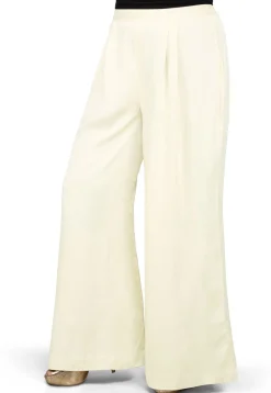 Plain Rayon Palazzo in Off White