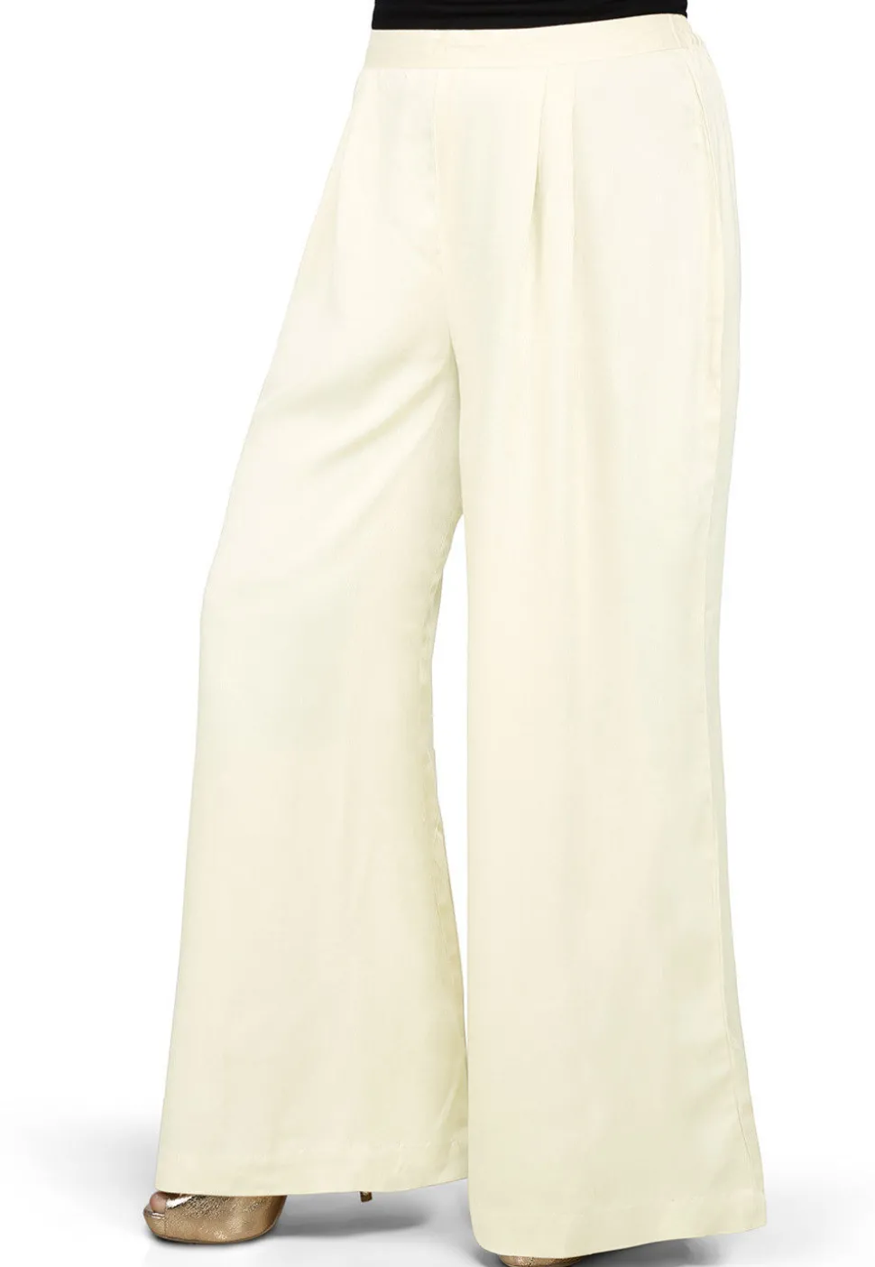 Plain Rayon Palazzo in Off White