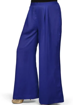 Plain Rayon Palazzo in Royal Blue