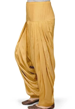 Plain Rayon Patiala in Beige