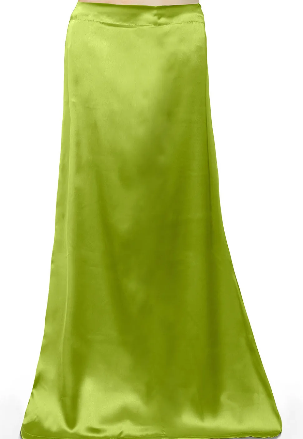 Plain Satin Readymade Petticoat in Light Green