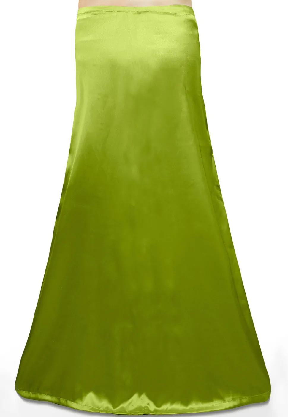 Plain Satin Readymade Petticoat in Light Green