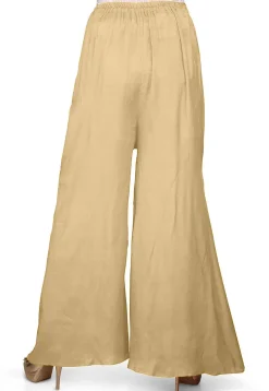 Plain Shantoon Palazzo in Beige