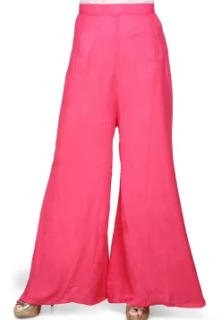 Plain Shantoon Palazzo in Pink