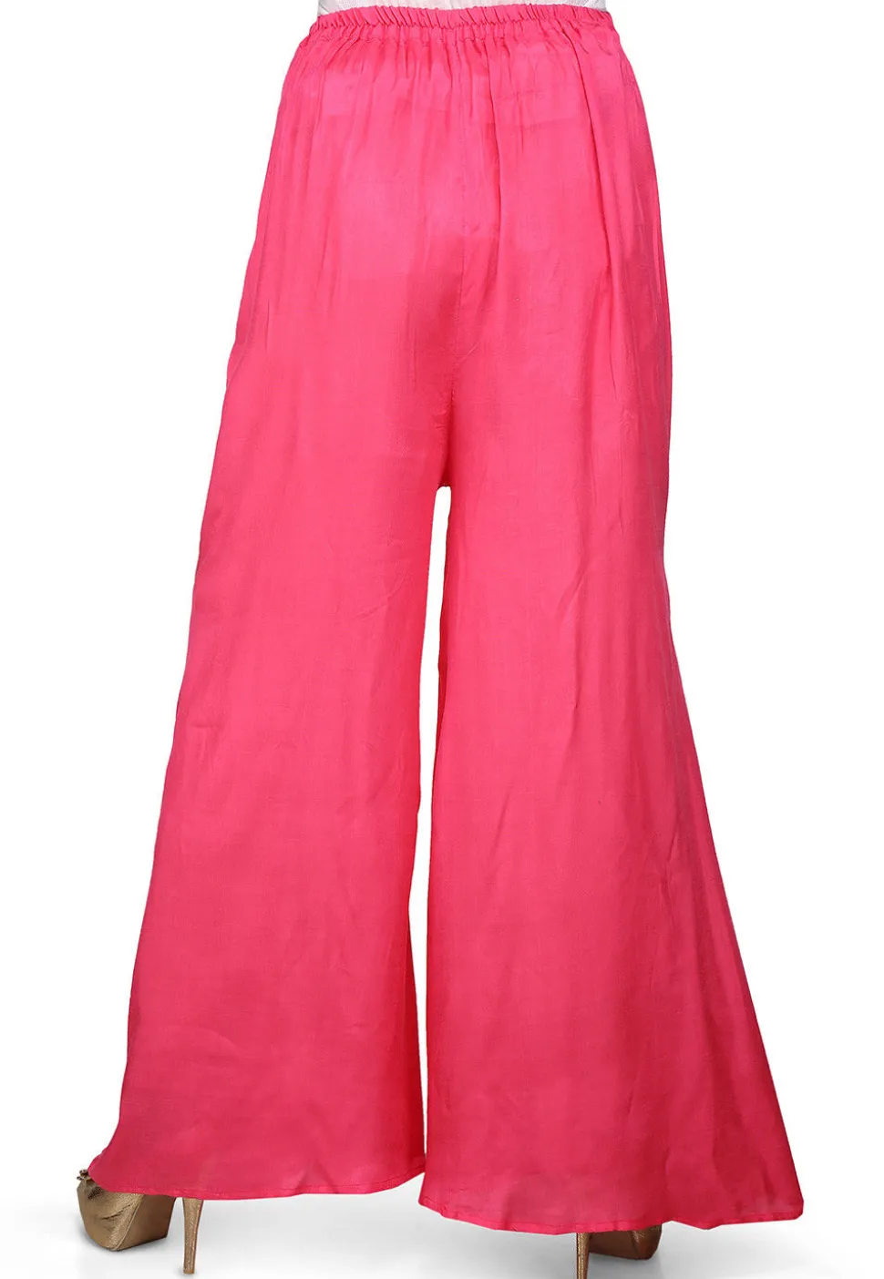 Plain Shantoon Palazzo in Pink