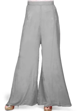 Plain Shantoon Palazzo in Grey