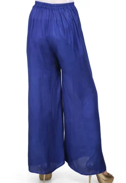 Plain Shantoon Palazzo in Blue