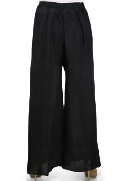 Plain Shantoon Palazzo in Black