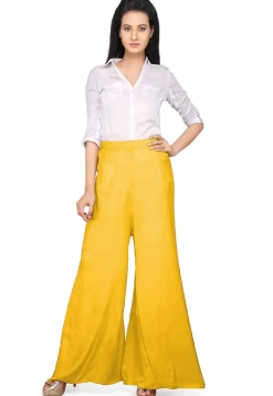 Plain Shantoon Palazzo in Yellow