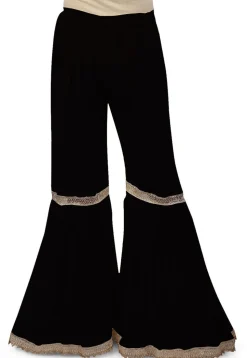Pleated Georgette Sharara in Black