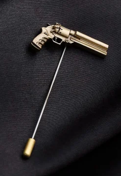 Power Gun Metallic Lapel Pin