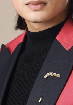 Power Gun Metallic Lapel Pin