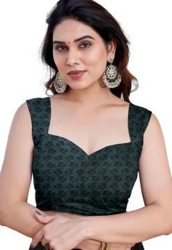Printed Chiffon Saree in Black