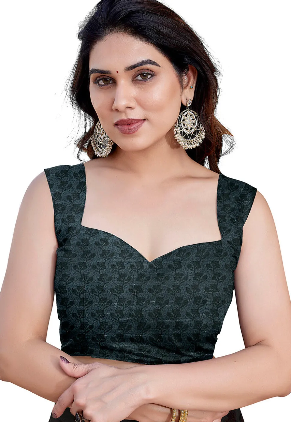 Printed Chiffon Saree in Black