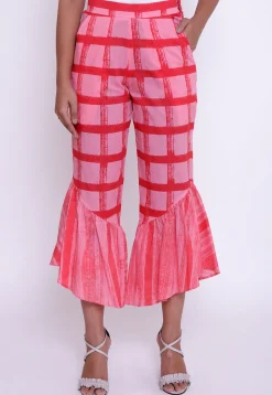 Printed Cotton Capri in Pink