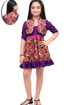 Printed Cotton Dress in Multicolor
