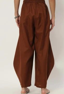 Printed Cotton Flex Pant in Dark Brown