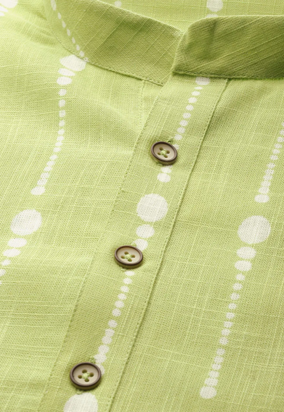 Printed Cotton Kurta in Light Green