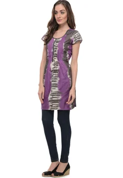 Printed Cotton Kurti in Multicolor