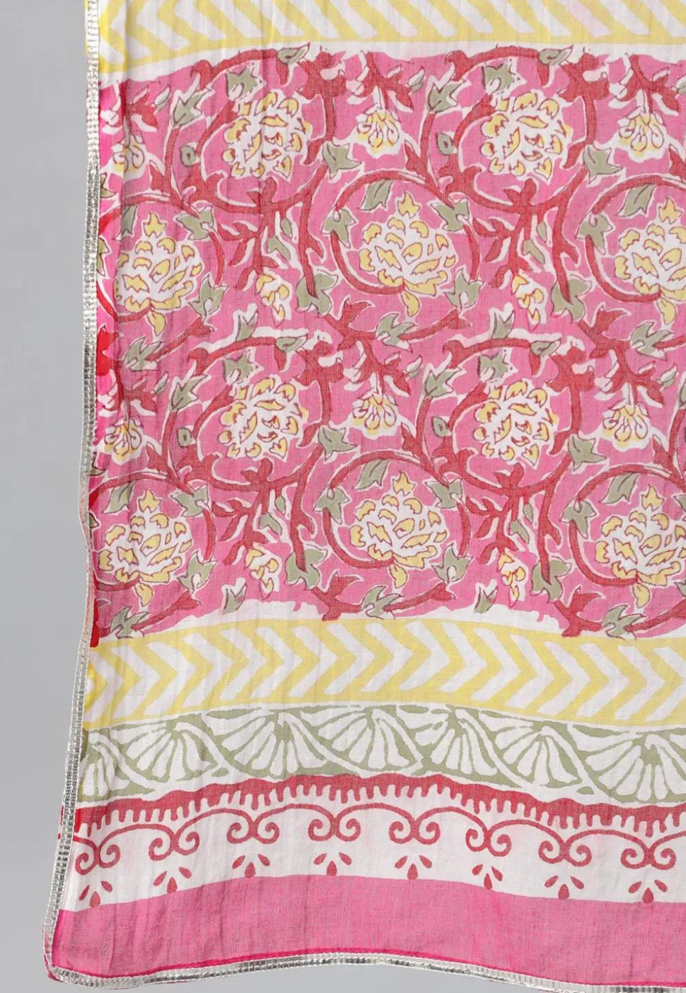 Printed Cotton Pakistani Suit in Pink