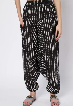 Printed Cotton Pant in Black