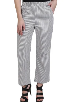 Printed Cotton Pant in Black and White