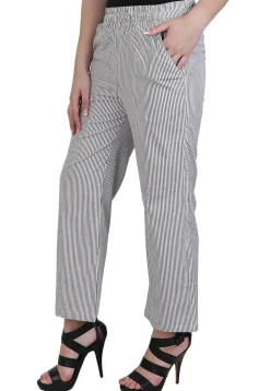 Printed Cotton Pant in Black and White
