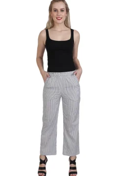 Printed Cotton Pant in Black and White