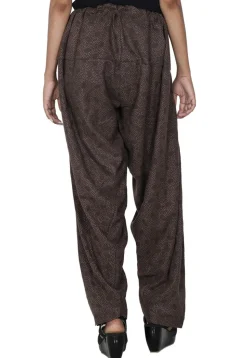 Printed Cotton Patiala in Dark Grey