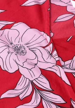 Printed Crepe Dress in Red