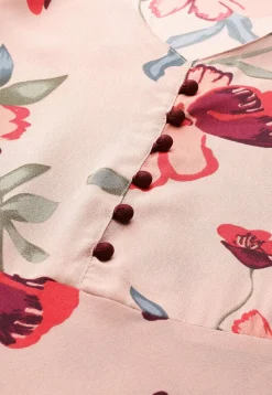 Printed Polyester A Line Tunic in Light Peach