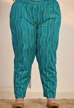 Printed Pure Cotton Pakistani Suit in Turquoise