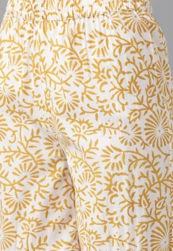 Printed Pure Cotton Pakistani Suit in Mustard