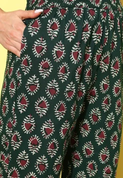 Printed Pure Cotton Pakistani Suit in Maroon