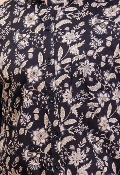Printed Pure Cotton Shirt in Black