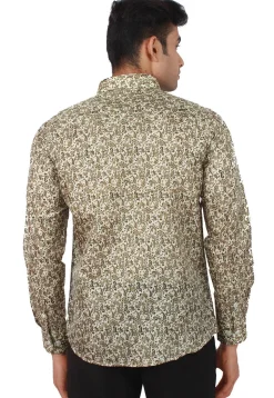 Printed Pure Silk Shirt in Multicolor