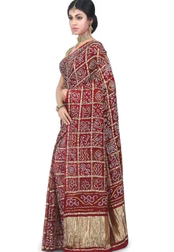 Pure Ghatchola Satin Silk Saree in Maroon
