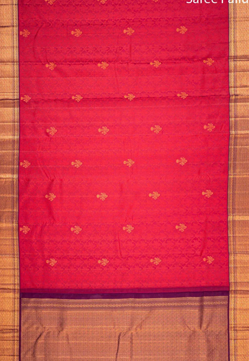 Pure Kanchipuram Silk Handloom Saree in Red
