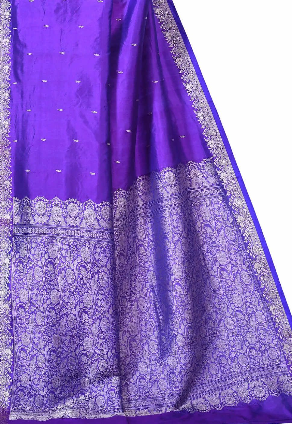 Pure Katan Silk Handloom Saree in Indigo Blue