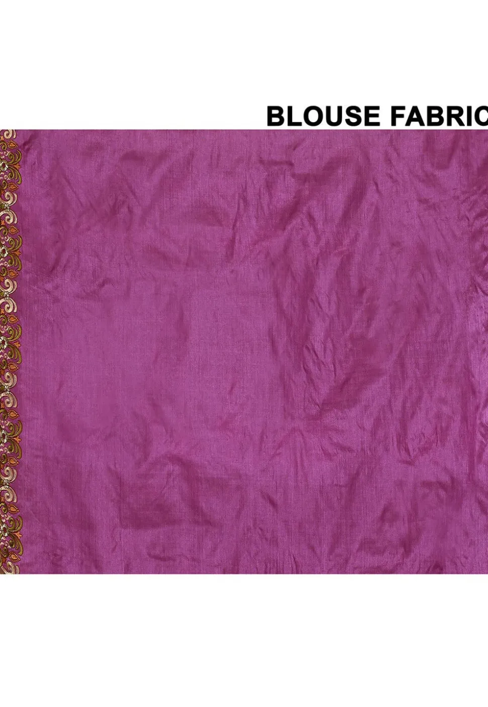 Pure Silk Embroidered Saree in Magenta