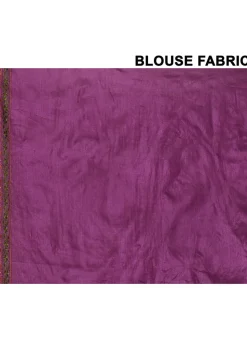 Pure Silk Embroidered Saree in Magenta