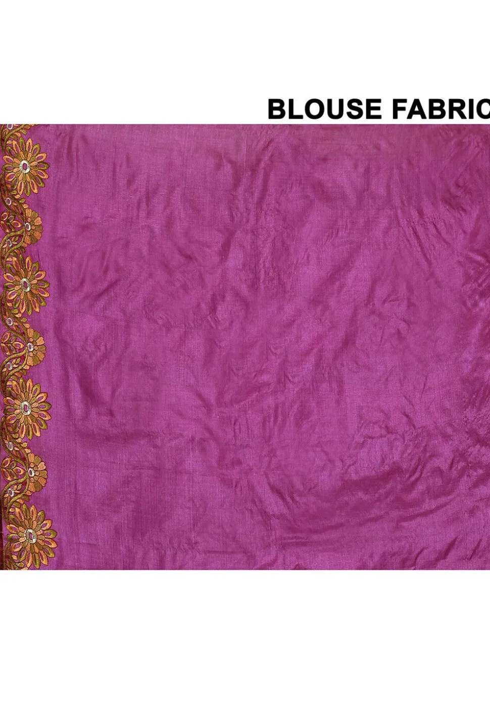 Pure Silk Embroidered Saree in Magenta