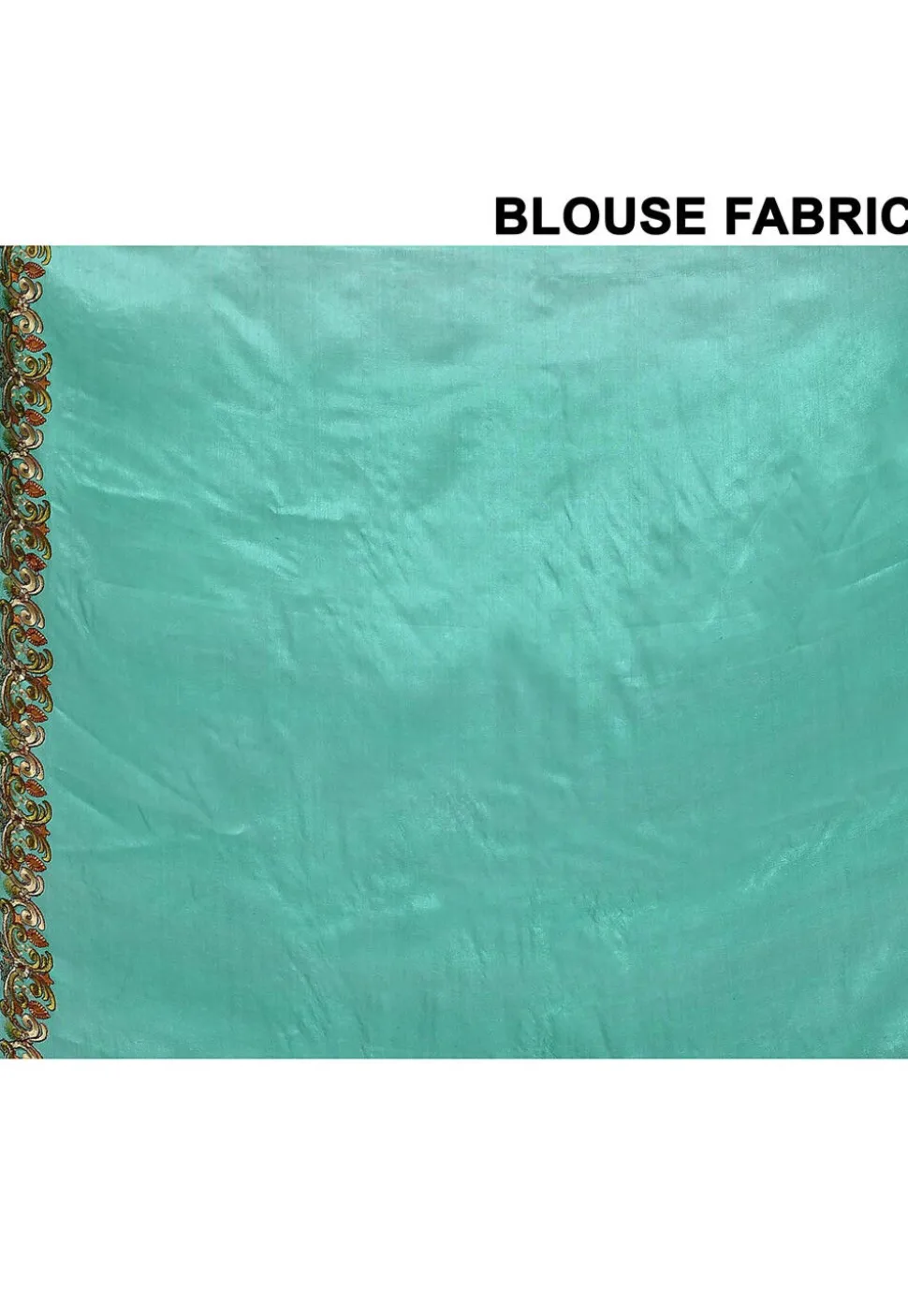Pure Silk Embroidered Saree in Teal Green