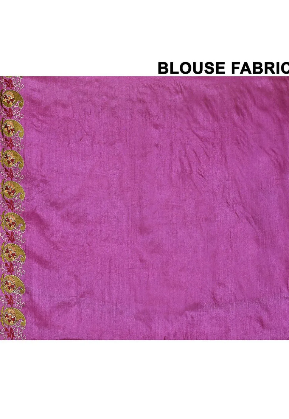 Pure Silk Embroidered Saree in Magenta