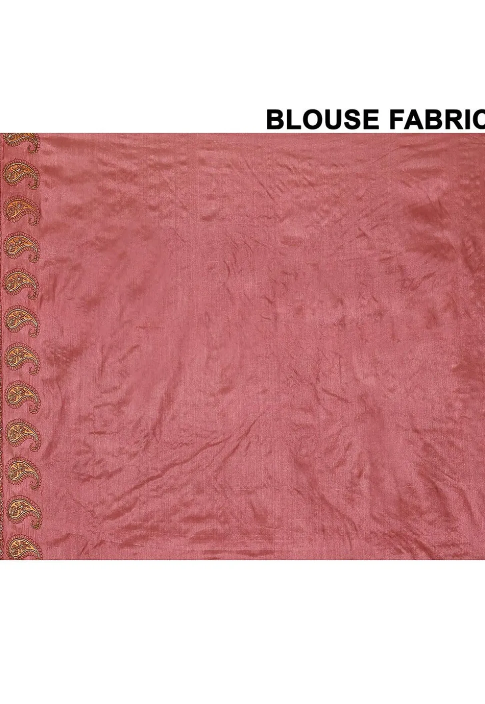Pure Silk Embroidered Saree in Coral Pink