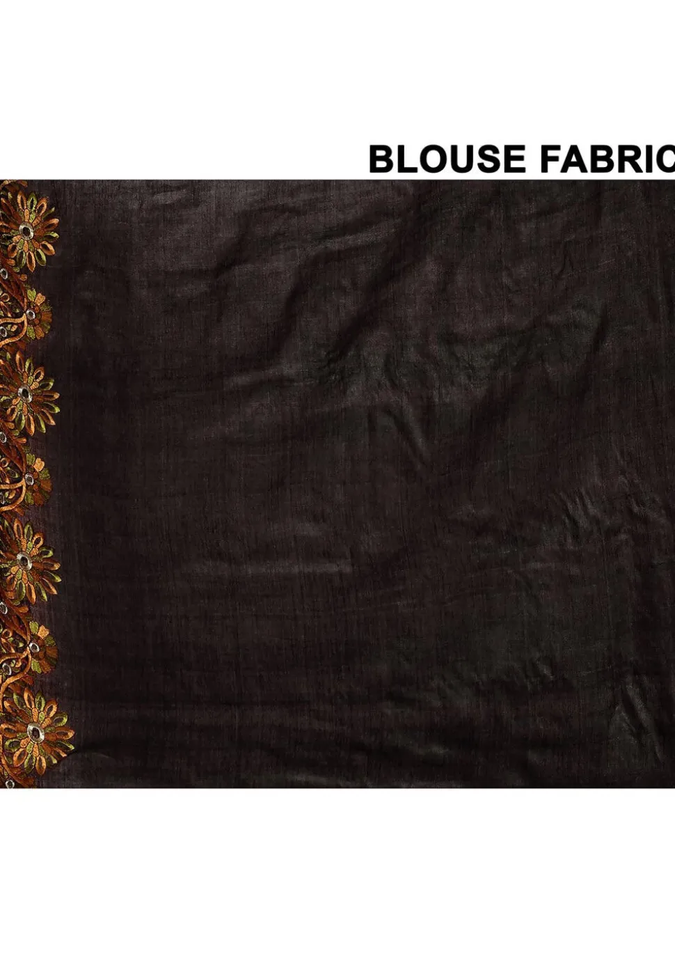 Pure Silk Embroidered Saree in Black