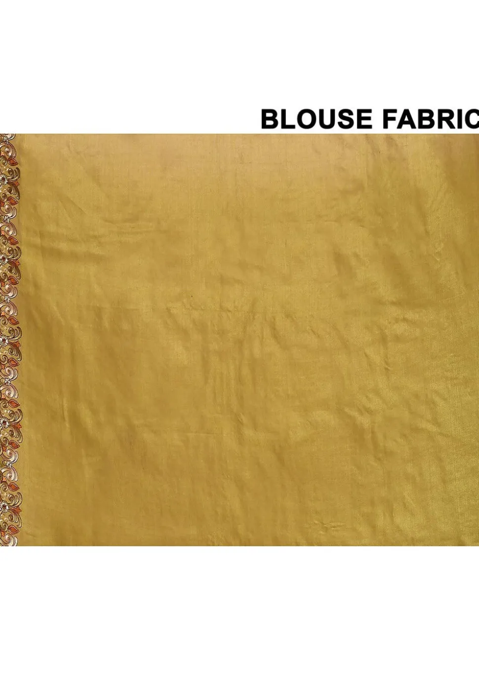 Pure Silk Embroidered Saree in Olive Green