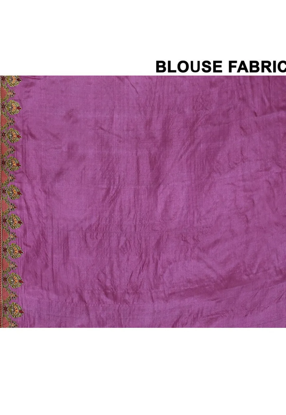 Pure Silk Embroidered Saree in Magenta