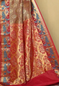 Pure Silk Kanchipuram Saree in Maroon