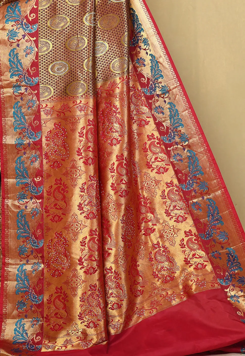 Pure Silk Kanchipuram Saree in Maroon